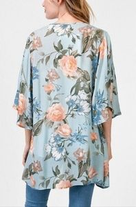 Cy Fashion April Showers Floral Kimono